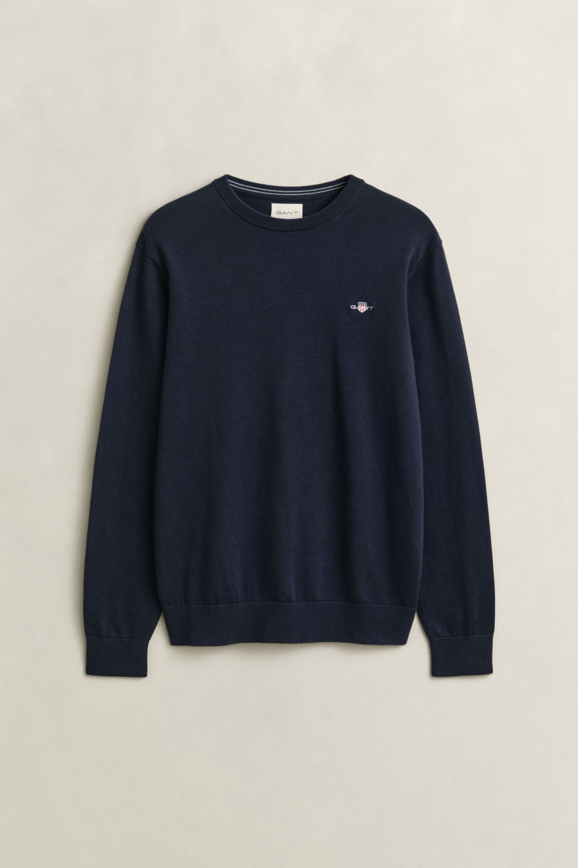 Pull col rond en coton classique
