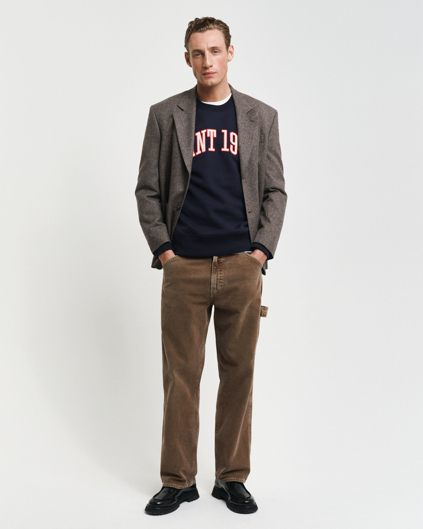 Sweat-shirt ras du cou &agrave; manches colour-block