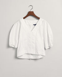 Haut col V à manches ballon