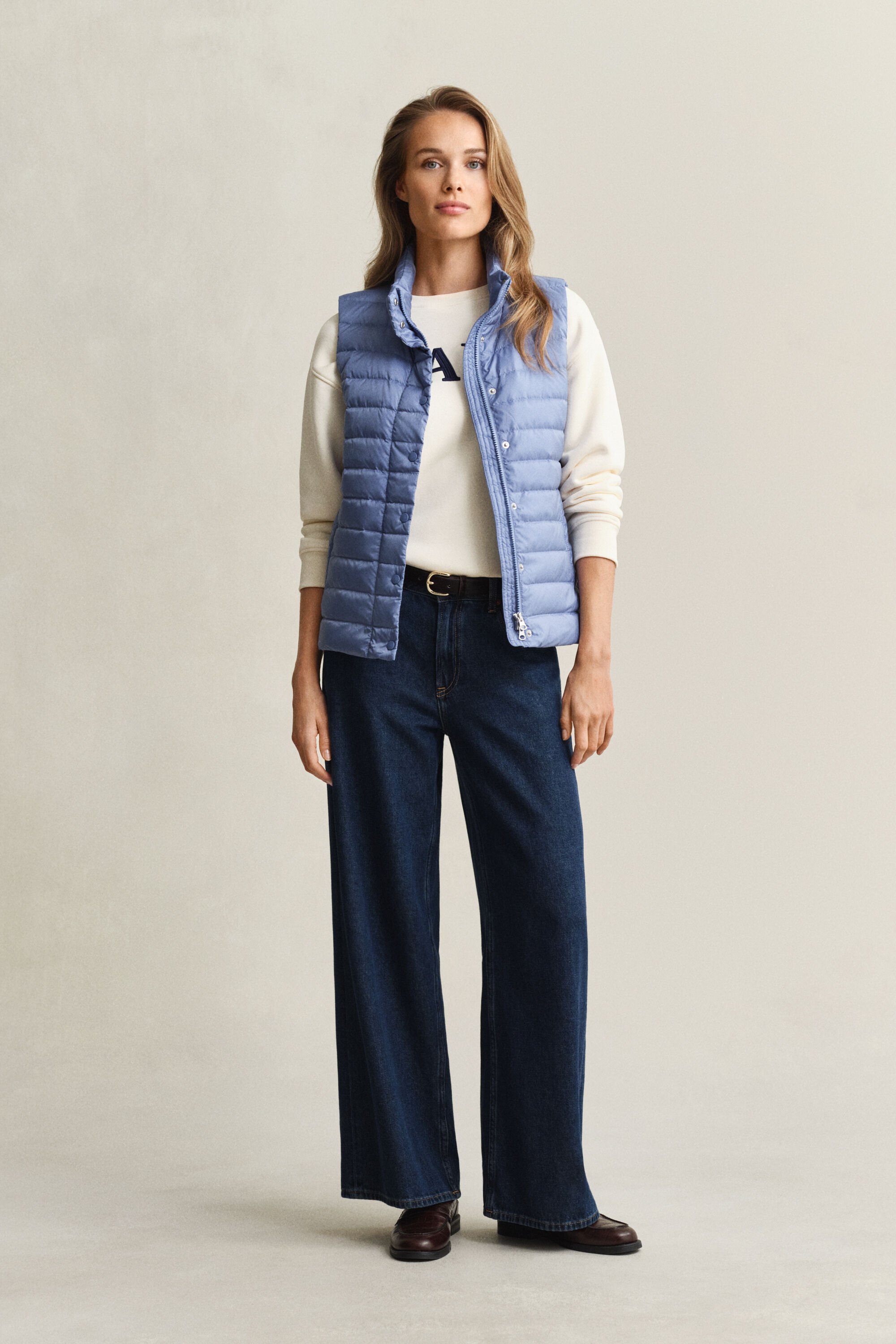 Doudoune sans manches légère en duvet