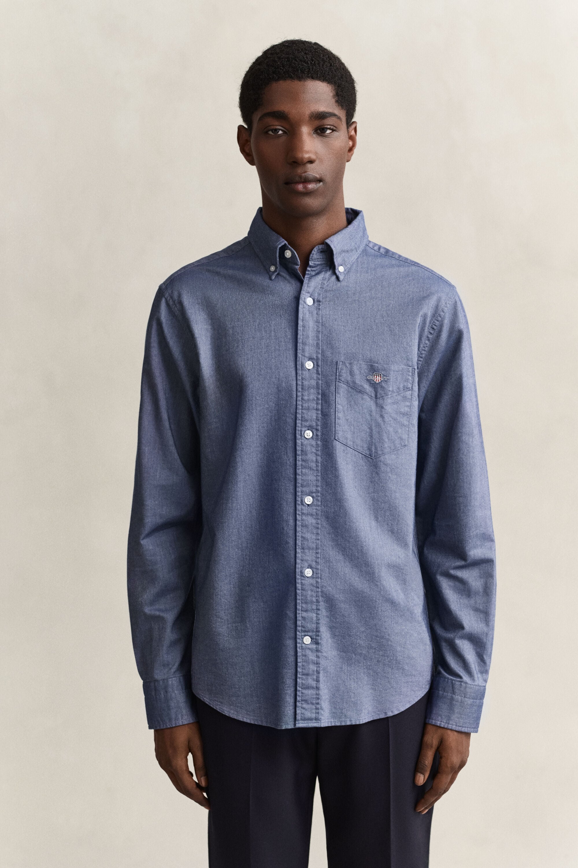 Chemise coupe regular en coton Oxford classique
