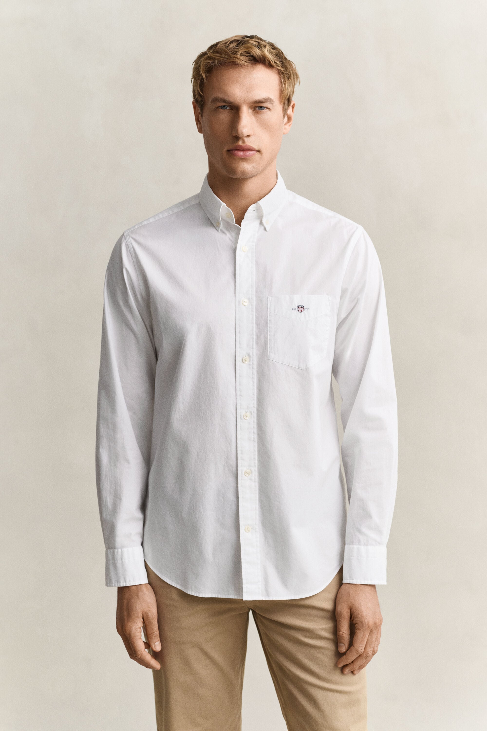 Chemise regular classique en popeline