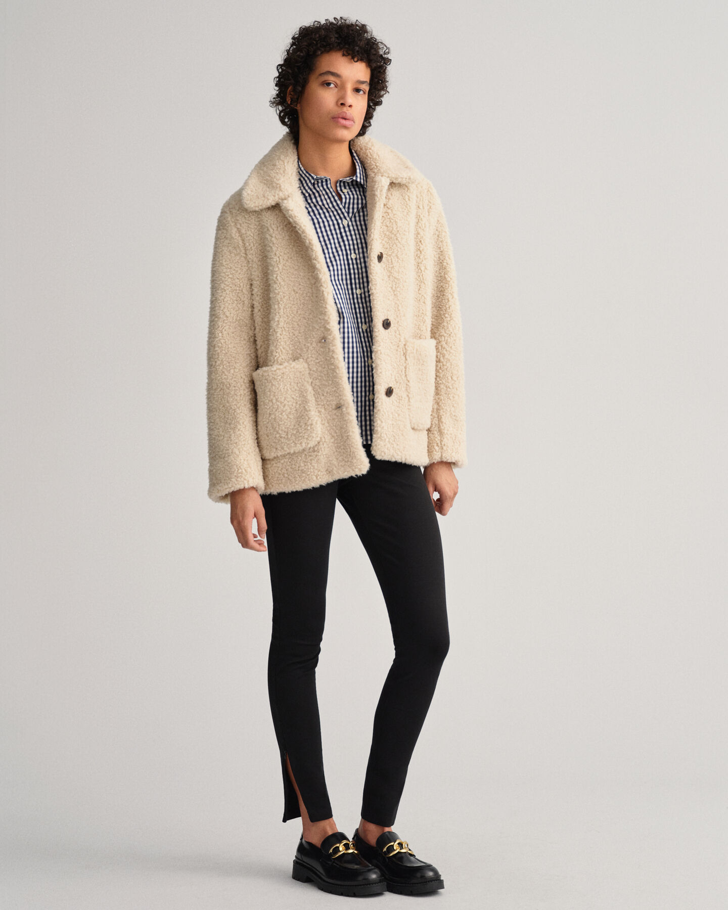 Chemise regular fit en popeline de coton vichy