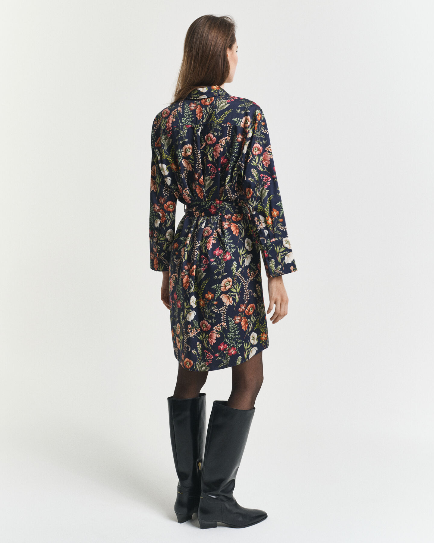 Robe-chemise en viscose à imprimé floral
