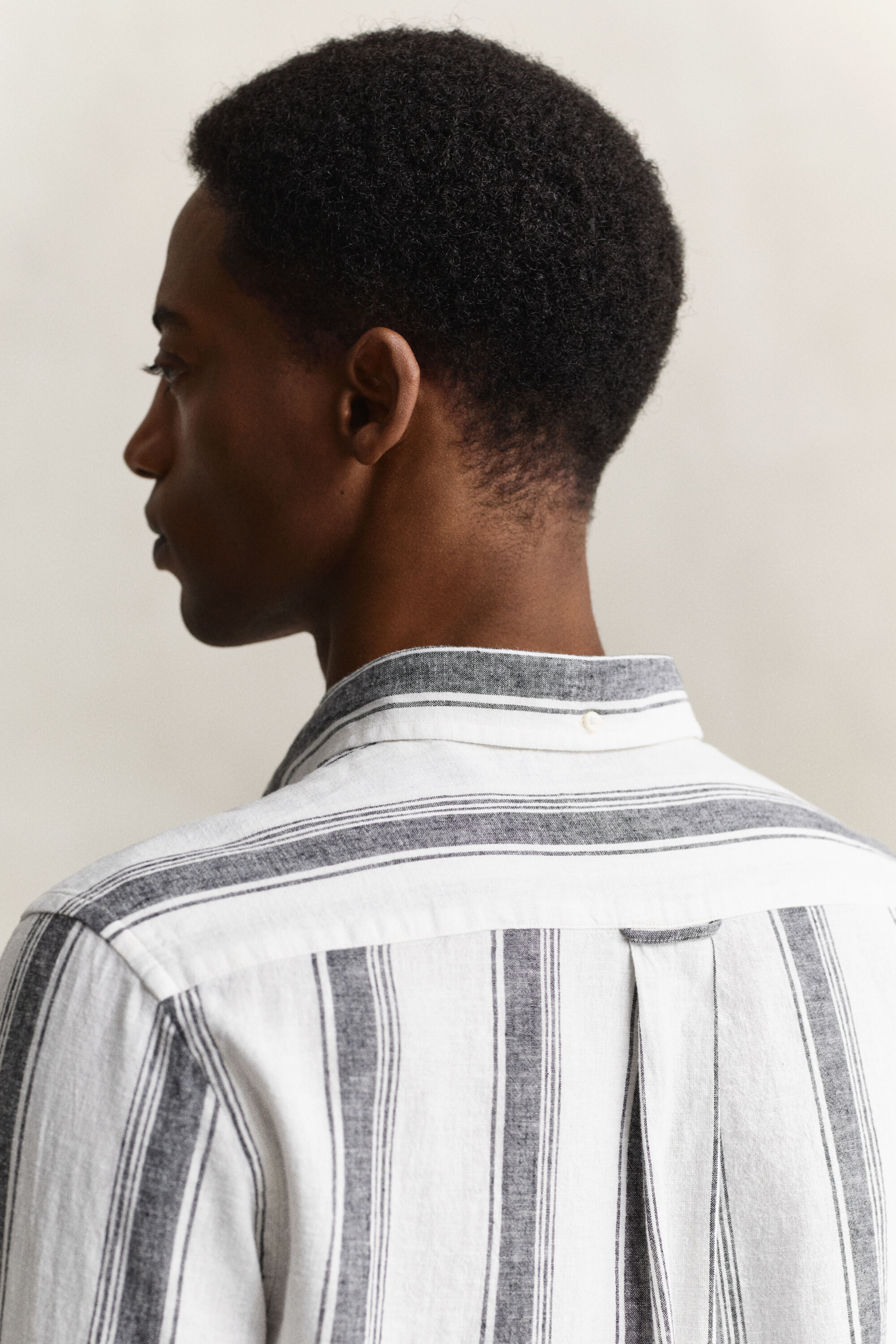 Chemise en lin mélangé à rayures