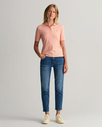 Polo en coton piqu&eacute; &agrave; manches courtes rallong&eacute;es Original