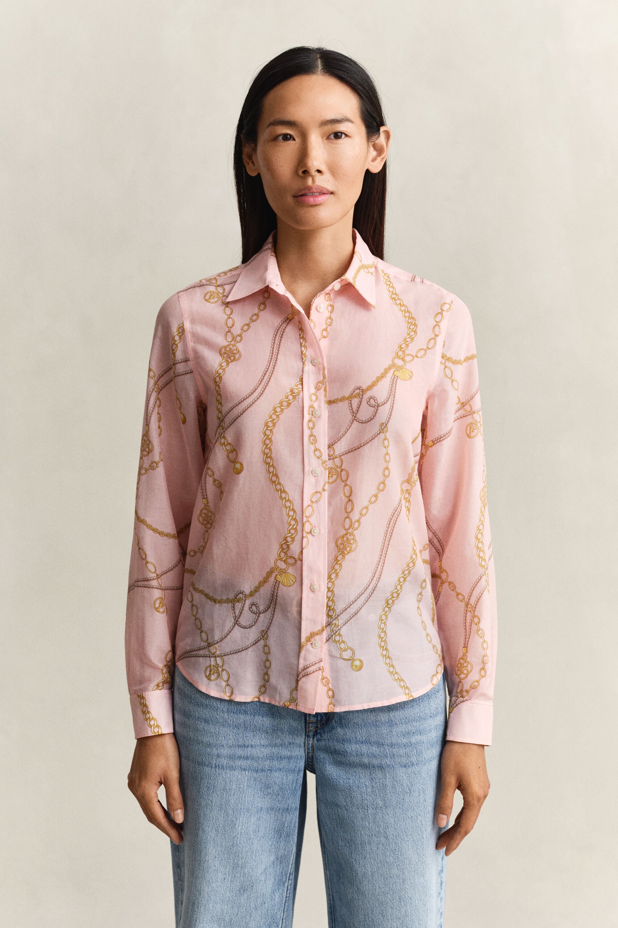 Chemise en coton et soie