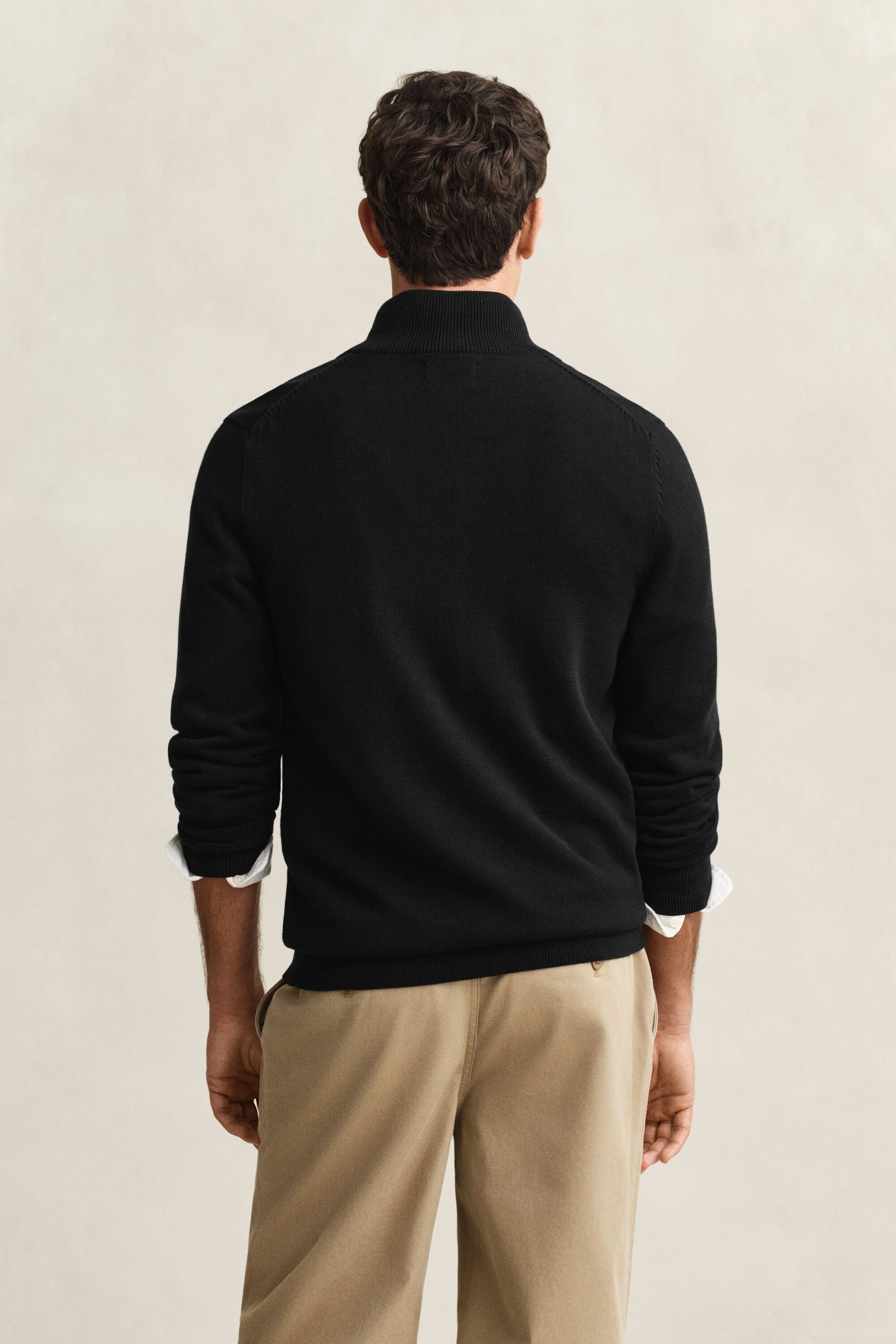 Cardigan zippé en coton décontracté