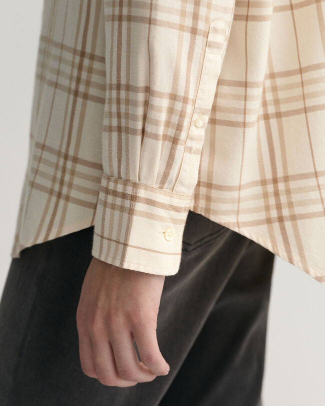 Chemise relaxed fit en flanelle à carreaux