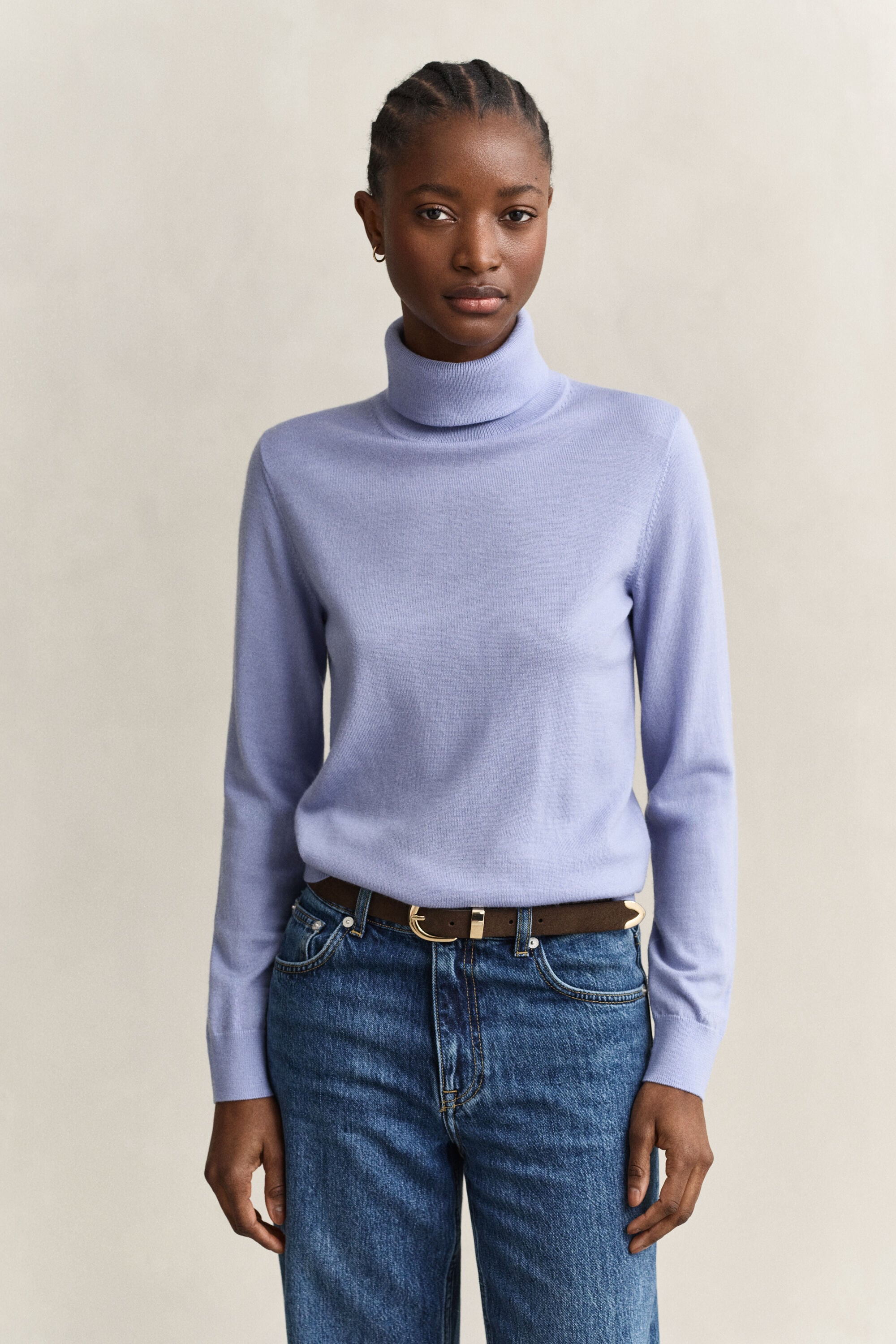 Pull col roulé en laine mérinos extrafine
