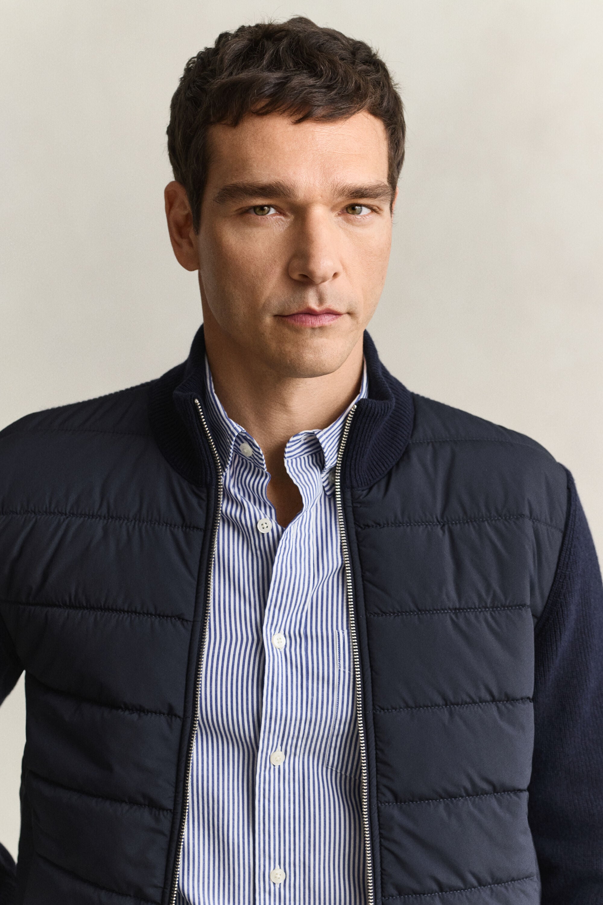Cardigan zippé hybride