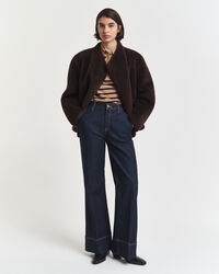 Polo en coton piqué à manches longues Breton Striped