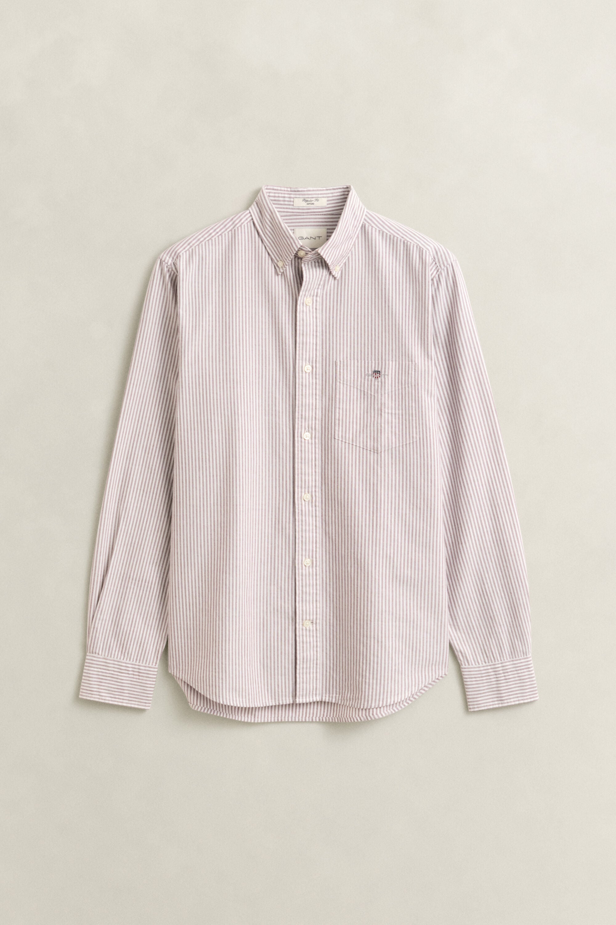 Chemise en coton Oxford regular classique à rayures