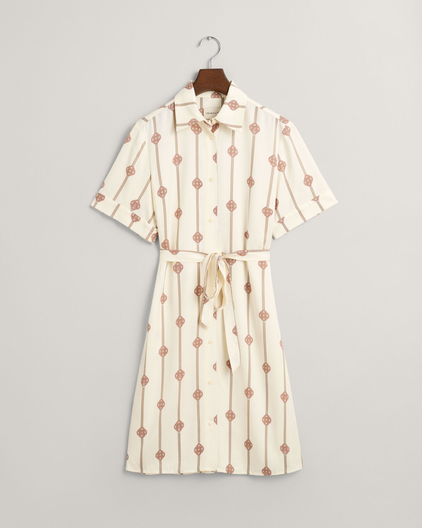 Robe-chemise imprimée à manches courtes