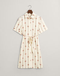 Robe-chemise imprimée à manches courtes