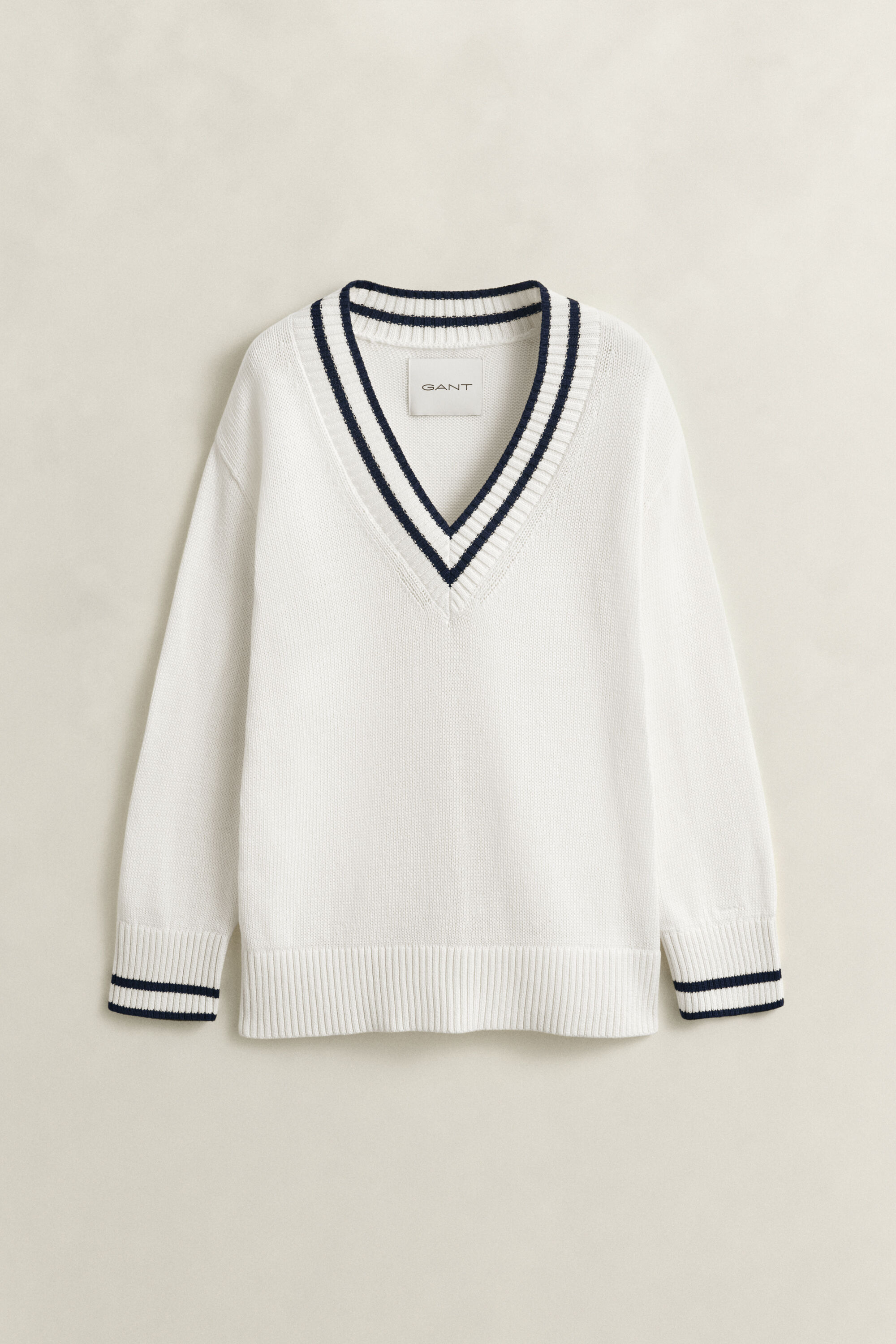 Pull col V en coton