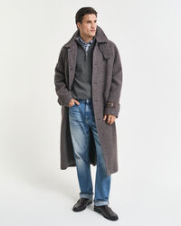 Pull à demi-zip en laine d'agneau ultra-fine