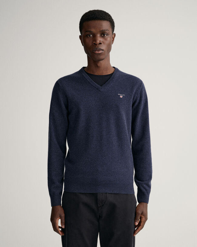 Pull col V en laine d'agneau ultrafine