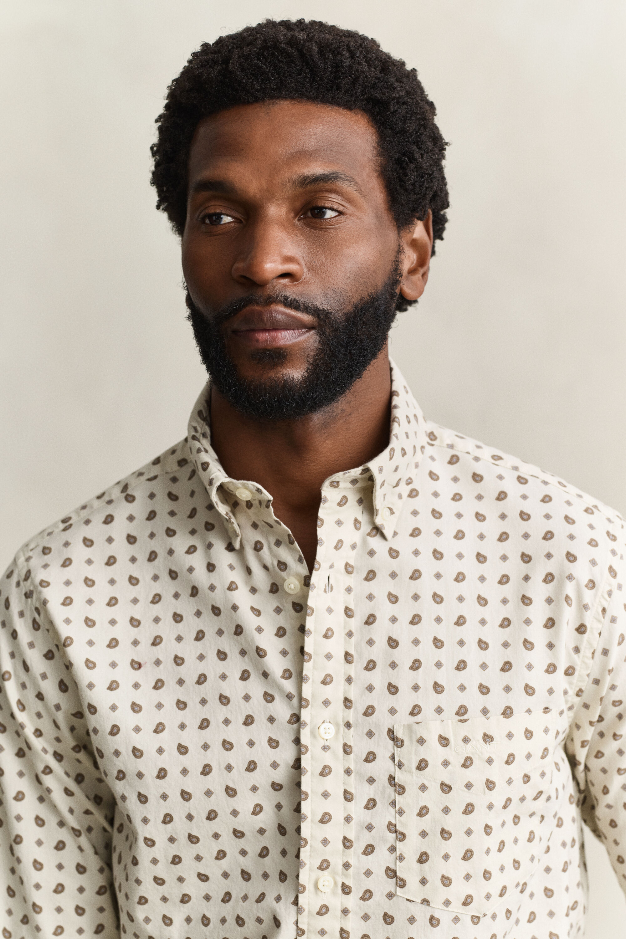 Chemise en sergé à motif cachemire