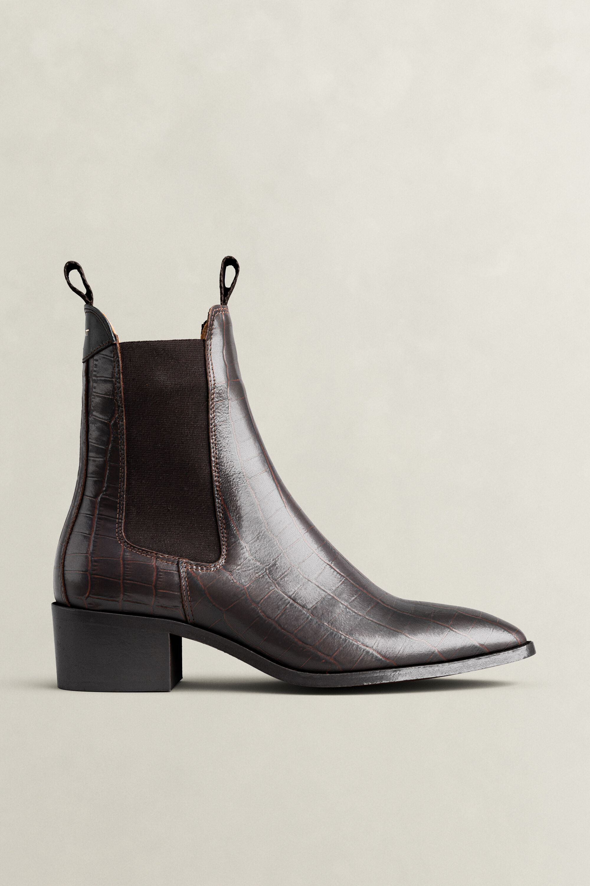 Bottines Chelsea en cuir effet croco St Broomly