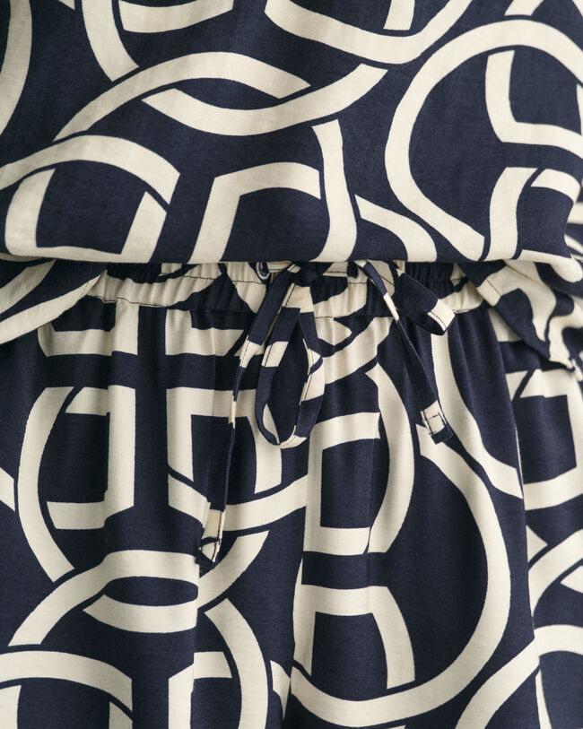 Short relaxed fit &agrave; imprim&eacute; Monogram Pull-On