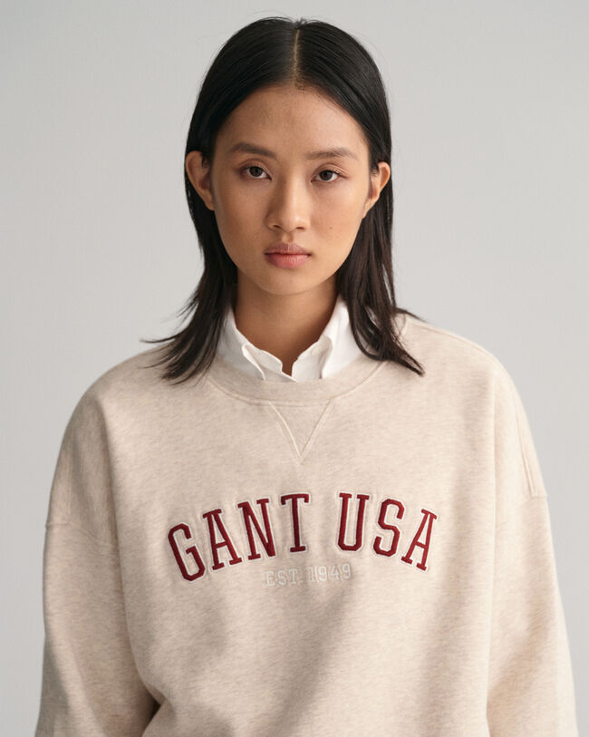 Sweat-shirt ras du cou ultra-ample GANT USA