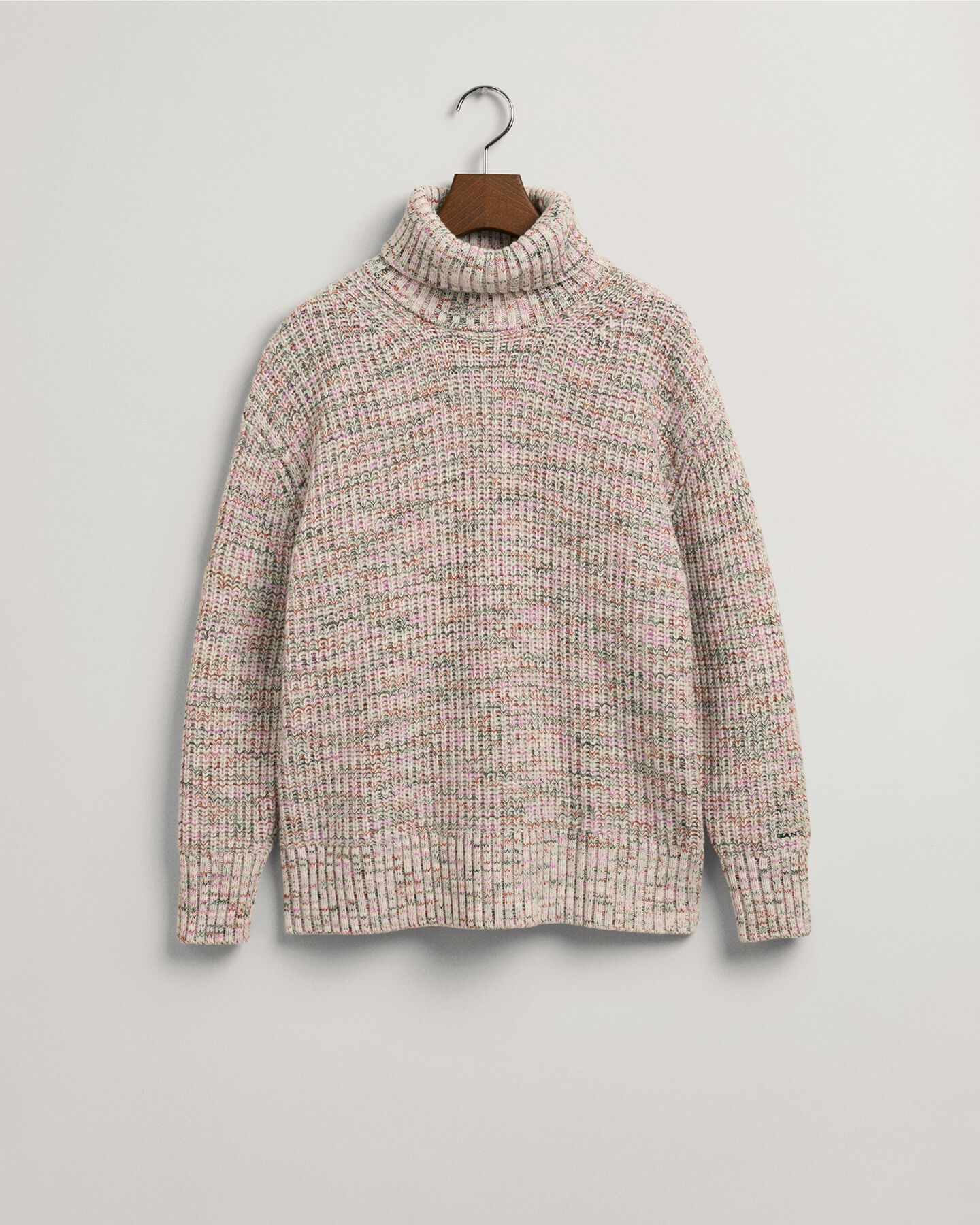 Pull col roul&eacute; multicolore