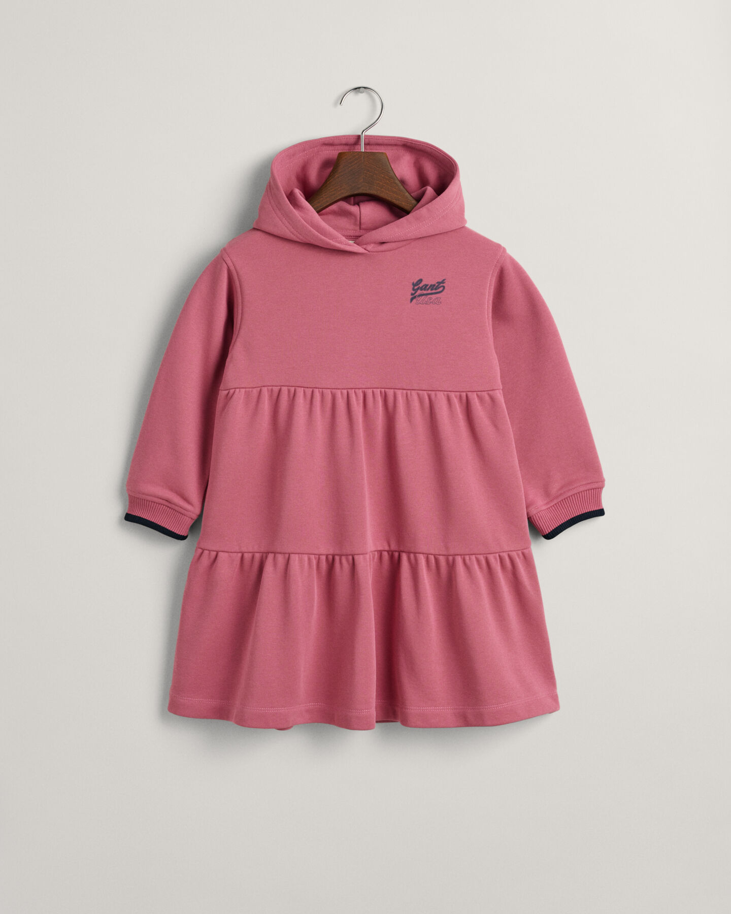 Robe sweat &agrave; capuche avec volants GANT USA Girls