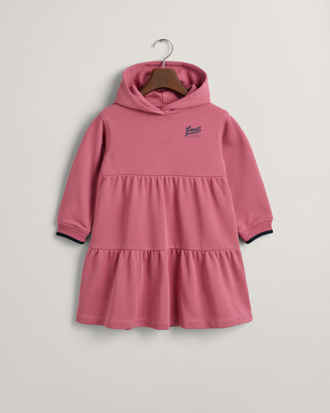 Robe sweat &agrave; capuche avec volants GANT USA Girls
