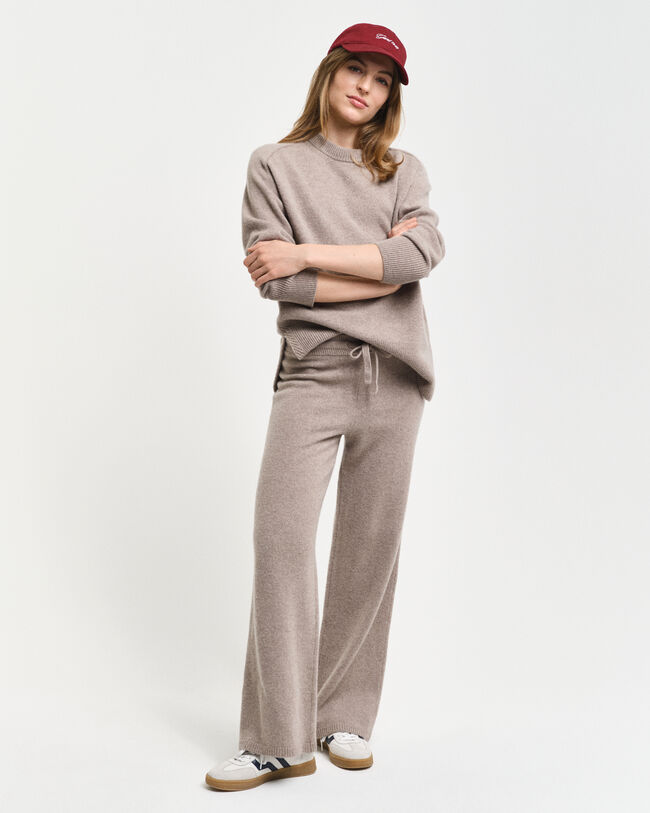Pantalon en laine tricotée