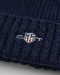 Bonnet en laine avec écusson