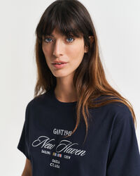 T-shirt col rond avec motif nautique