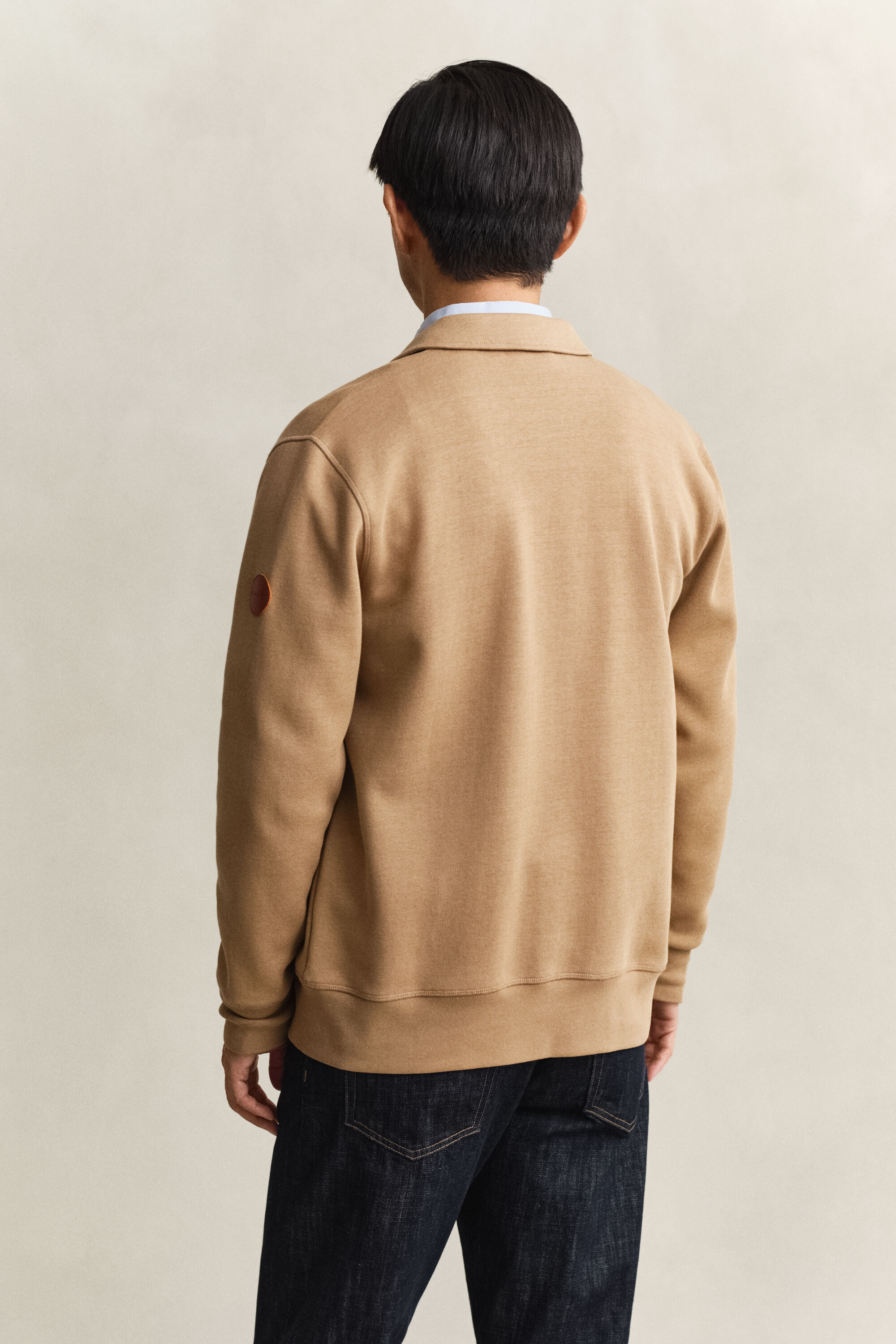 Sweat-shirt zippé en jersey romanite