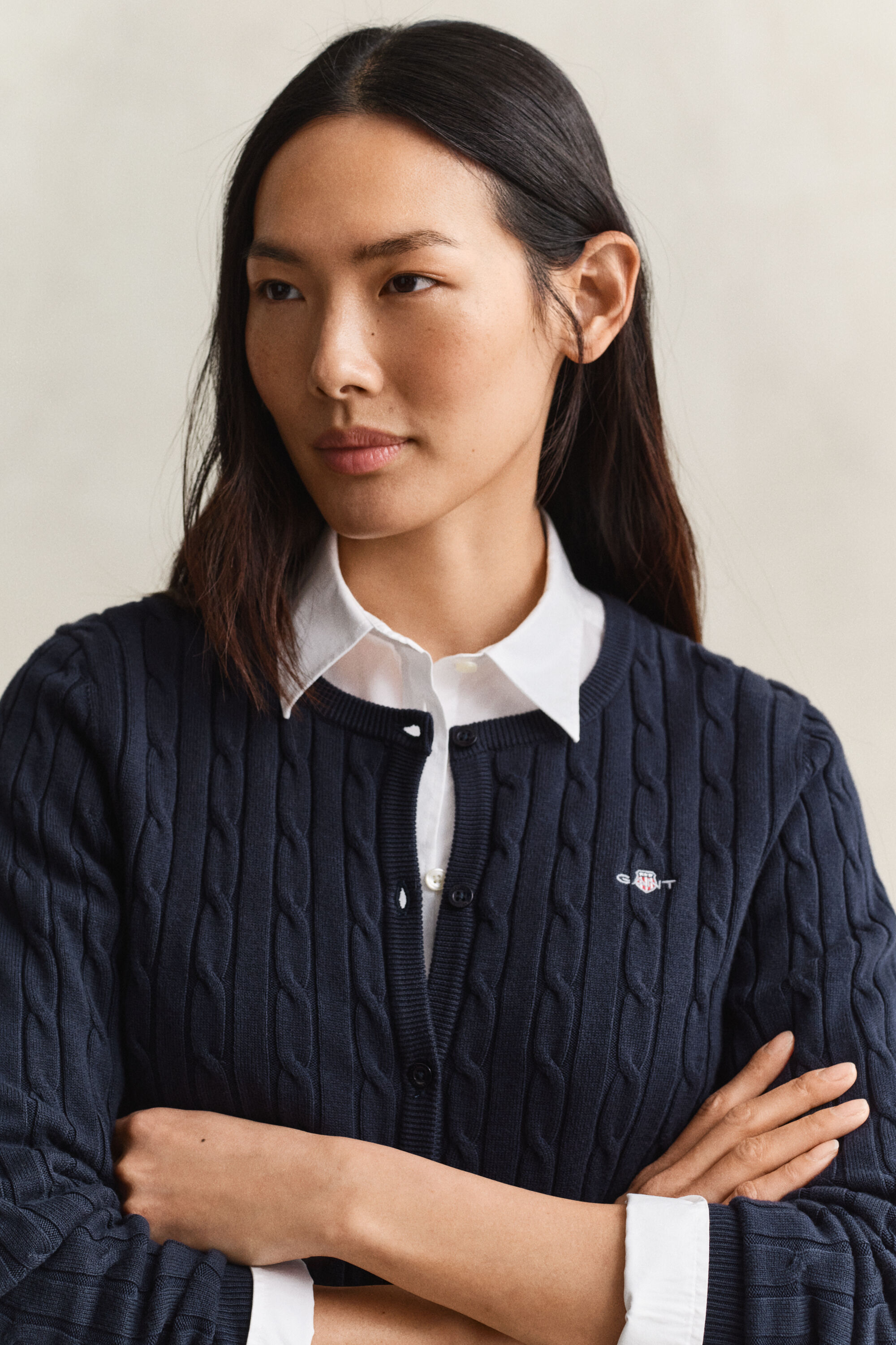 Cardigan en maille torsadée