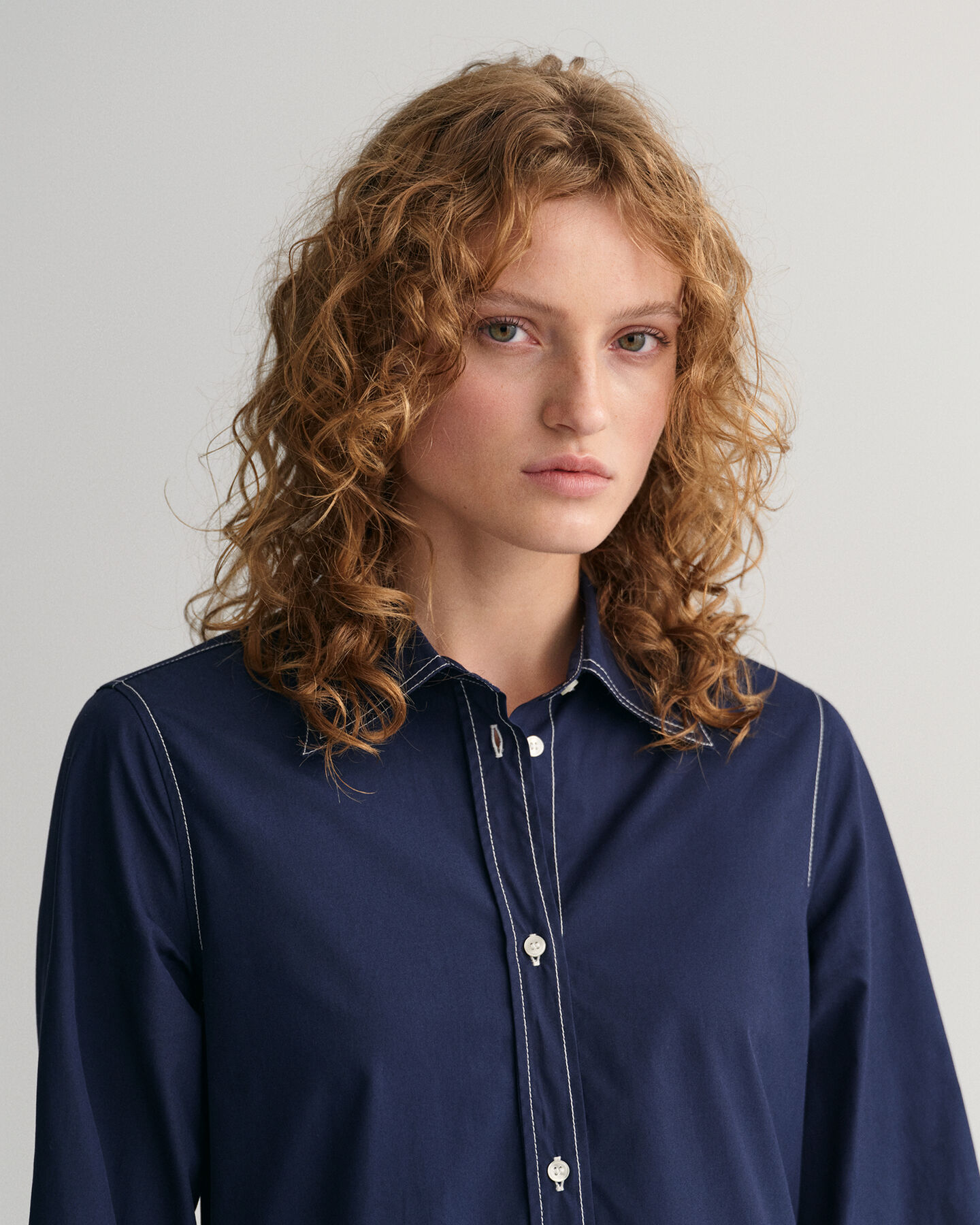 Robe-chemise à coutures Contrast