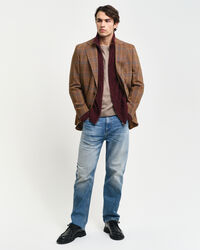 Cardigan zippé en maille torsadée