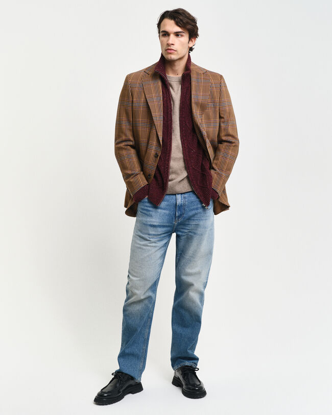 Cardigan zippé en maille torsadée