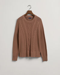 Pull ras du cou &agrave; torsades