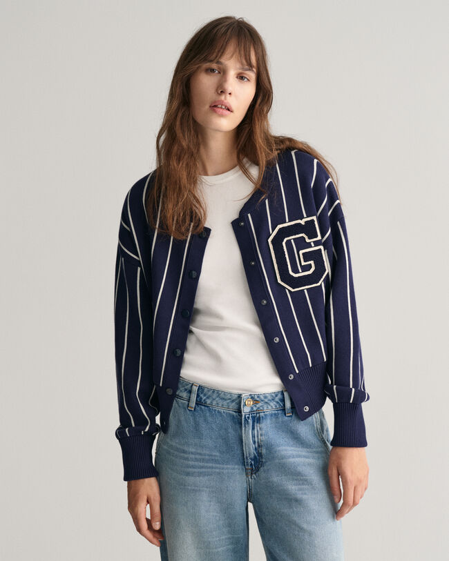 Cardigan en maille Bomber GANT Varsity