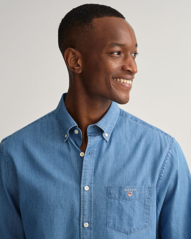 Chemise regular fit indigo