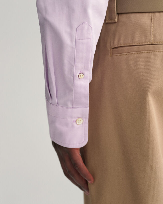 Chemise slim fit en coton Oxford