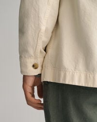 Surchemise en coton et lin teinte en pi&egrave;ce