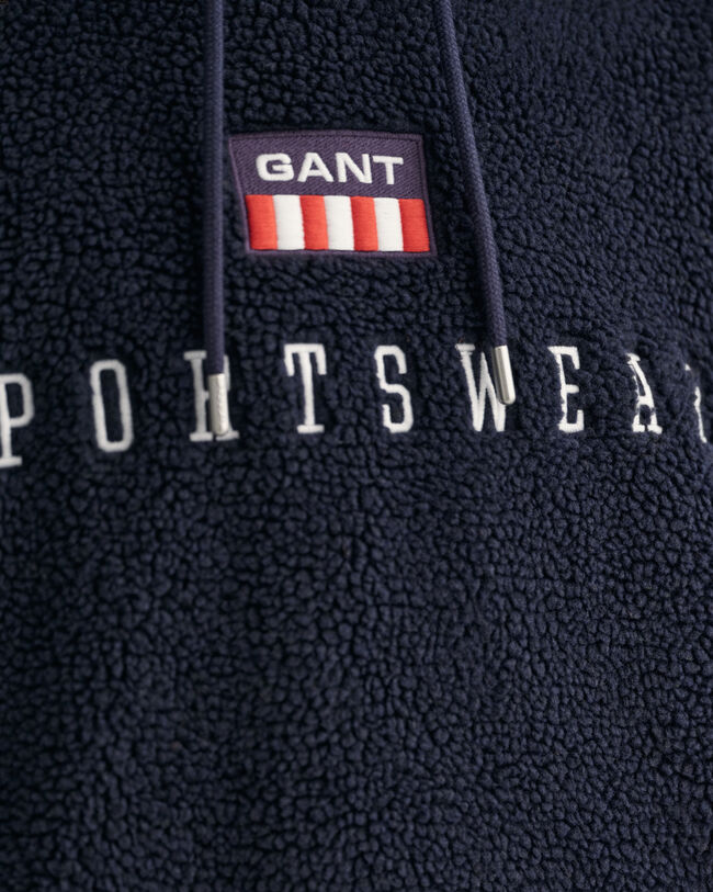 Sweat &agrave; capuche en polaire Retro Flag