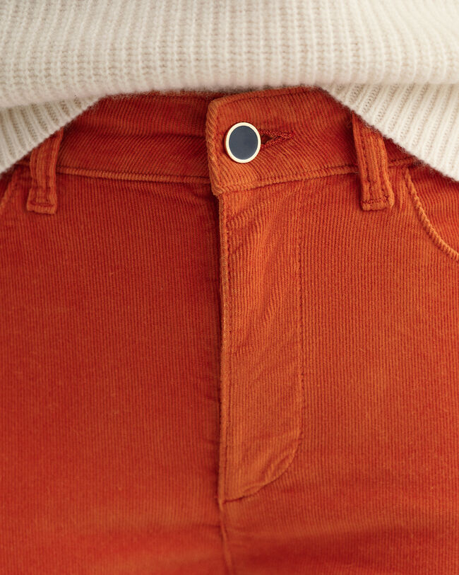 Jean slim fit court en velours c&ocirc;tel&eacute; Farla