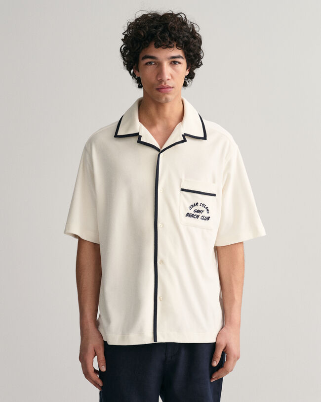 Chemise relaxed fit à manches courtes Terry Cloth