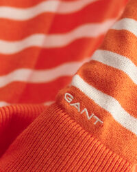 Cardigan en maille fine &agrave; rayures