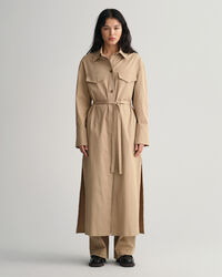 Manteau long style surchemise