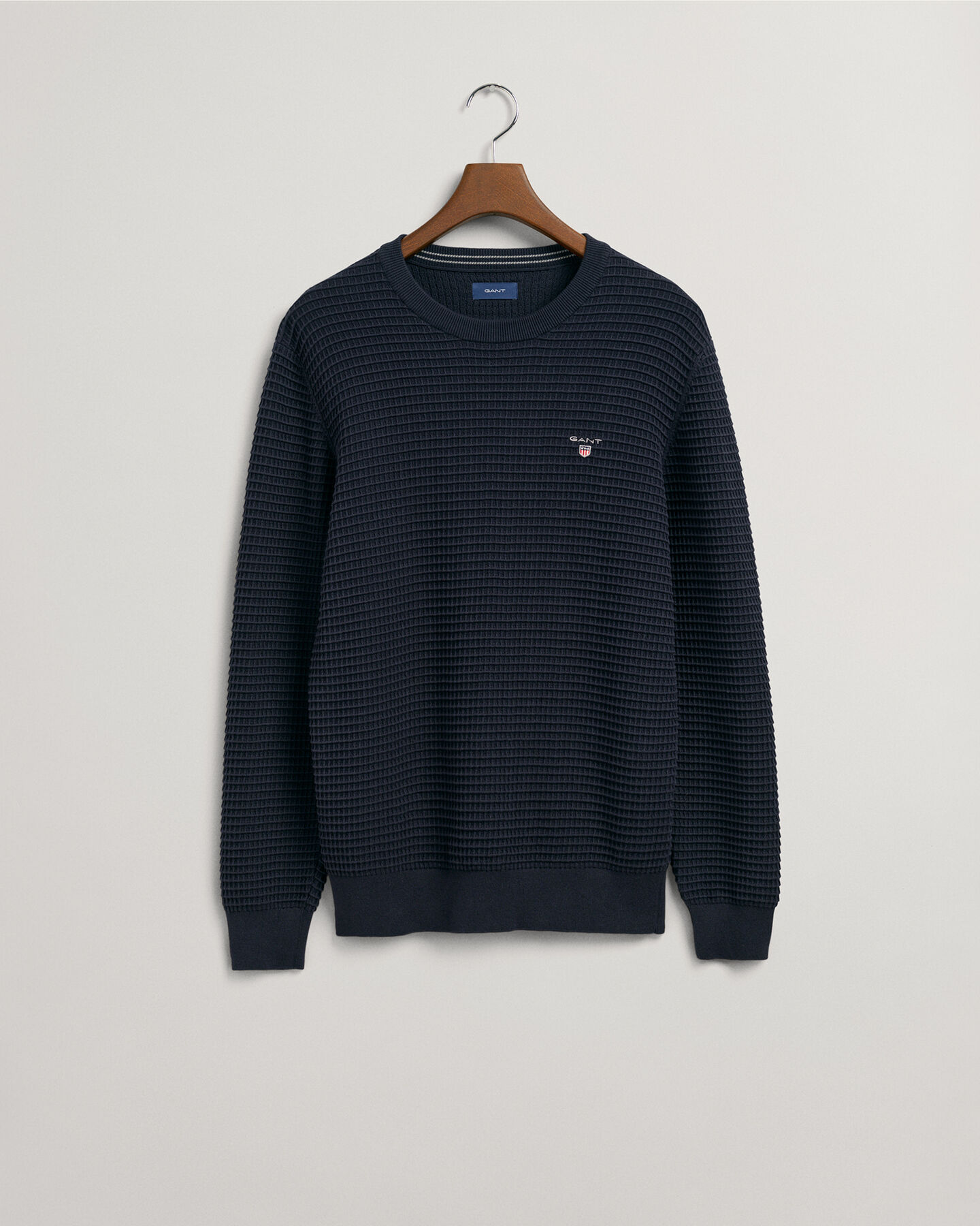 Pull ras du cou en coton Texture