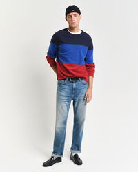 Sweat-shirt ras du cou en colour-block