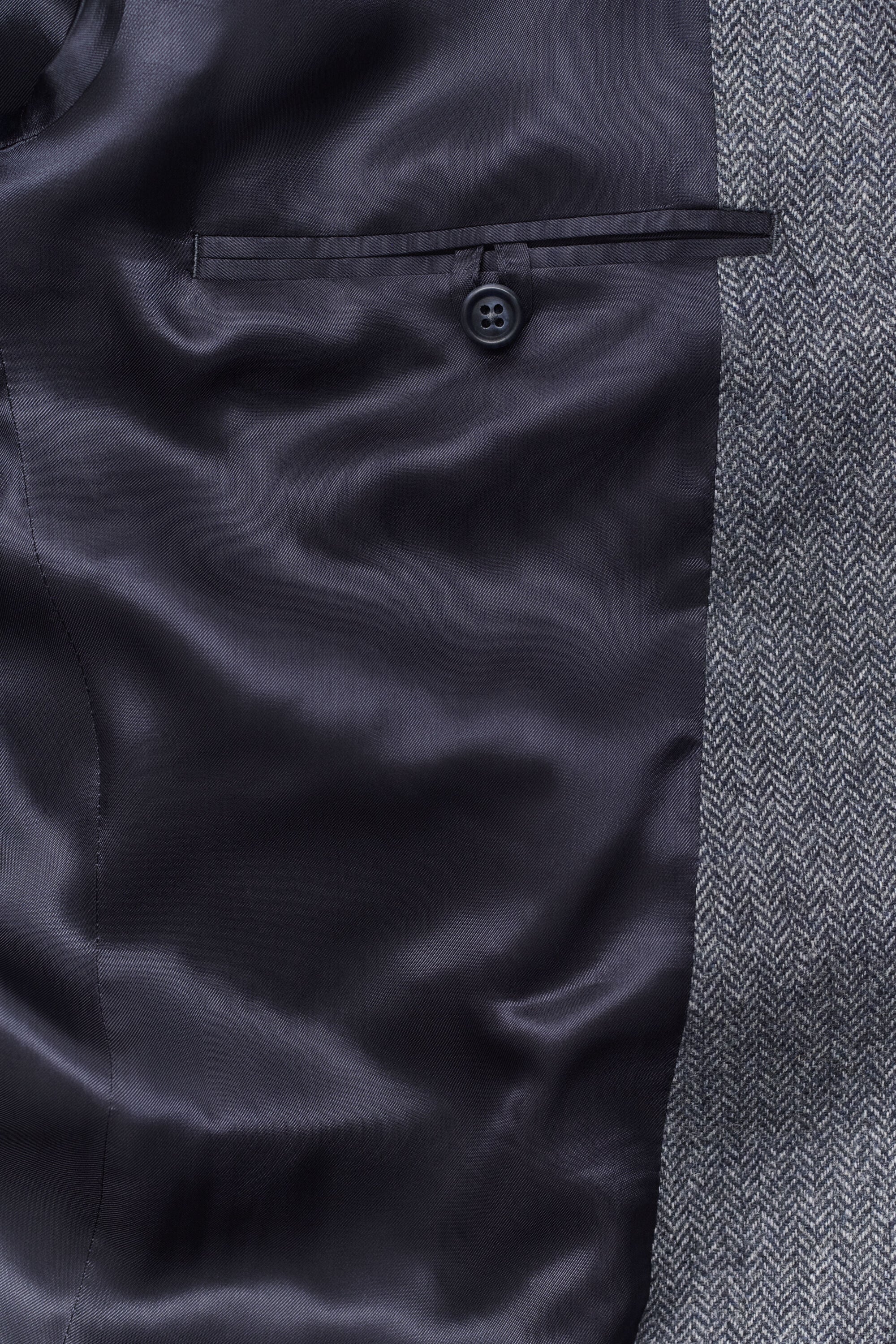 Veste de costume en laine à chevrons